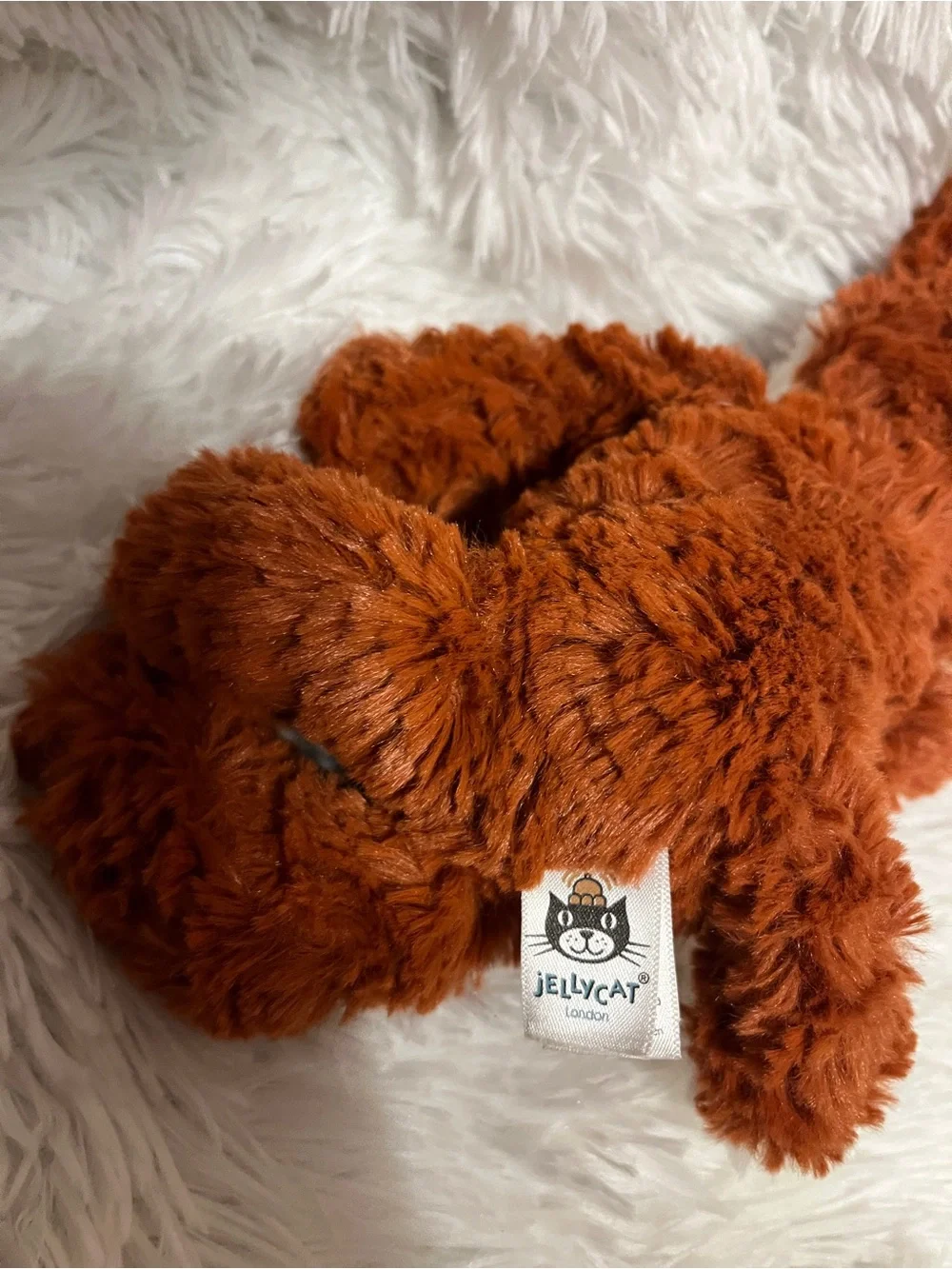Jellycat Rust Orange Fox Plush with Cream Face Mumble